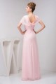 Sheath/Column Cap Sleeve Pink Long Chiffon Prom Evening Formal Dresses ED010918 Sheath/Column Cap Sleeve Pink Long Chiffon Prom Evening Formal Dresses ED010918