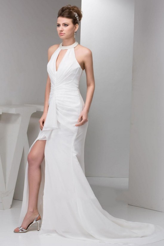 Long White Chiffon Prom Evening Formal Dresses ED010921 Long White Chiffon Prom Evening Formal Dresses ED010921