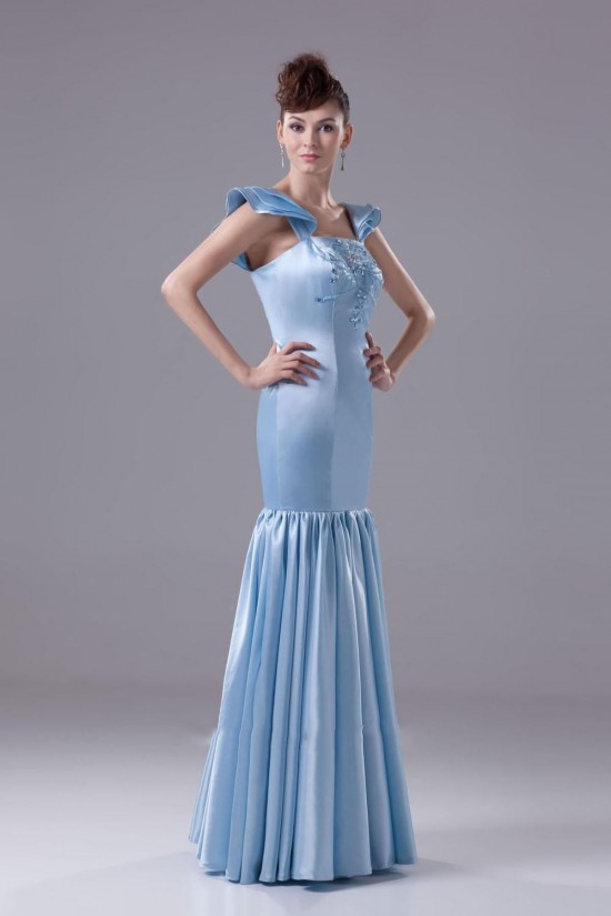 Trumpet/Mermaid Cap Sleeve Beaded Long Prom Evening Formal Dresses ED010927