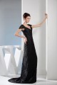 Long Black Cap Sleeve Beaded Lace Prom Evening Formal Dresses ED010935 Long Black Cap Sleeve Beaded Lace Prom Evening Formal Dresses ED010935