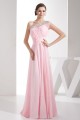 A-Line One-Shoulder Beaded Pink Long Chiffon Prom Evening Formal Dresses ED010936 A-Line One-Shoulder Beaded Pink Long Chiffon Prom Evening Formal Dresses ED010936