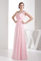 A-Line One-Shoulder Beaded Pink Long Chiffon Prom Evening Formal Dresses ED010936 A-Line One-Shoulder Beaded Pink Long Chiffon Prom Evening Formal Dresses ED010936