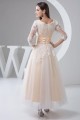 A-Line V-Neck Half Sleeve Applique Tulle Prom Evening Formal Dresses ED010943 A-Line V-Neck Half Sleeve Applique Tulle Prom Evening Formal Dresses ED010943