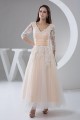 A-Line V-Neck Half Sleeve Applique Tulle Prom Evening Formal Dresses ED010943 A-Line V-Neck Half Sleeve Applique Tulle Prom Evening Formal Dresses ED010943