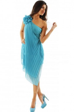 Short/Mini Pleated One-Shoulder Chiffon Prom Evening Formal Dresses ED010944