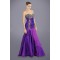 Beaded Long Purple Taffeta Sweetheart Prom Evening Formal Dresses ED010946