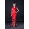Trumpet/Mermaid Cap Sleeve Long Red Prom Evening Formal Dresses ED010952