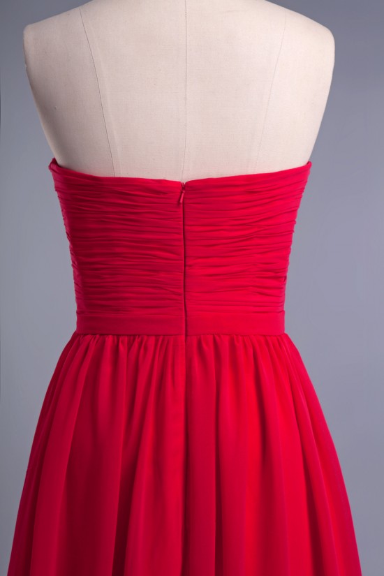 A-Line Sweetheart Long Red Chiffon Prom Evening Formal Dresses ED010953 A-Line Sweetheart Long Red Chiffon Prom Evening Formal Dresses ED010953