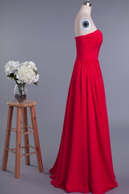 A-Line Sweetheart Long Red Chiffon Prom Evening Formal Dresses ED010953 A-Line Sweetheart Long Red Chiffon Prom Evening Formal Dresses ED010953