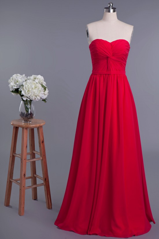 A-Line Sweetheart Long Red Chiffon Prom Evening Formal Dresses ED010953 A-Line Sweetheart Long Red Chiffon Prom Evening Formal Dresses ED010953