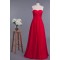 A-Line Sweetheart Long Red Chiffon Prom Evening Formal Dresses ED010953