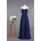 A-Line Sweetheart Navy Blue Long Chiffon Prom Evening Formal Dresses ED010956