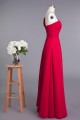 A-Line One-Shoulder Long Chiffon Prom Evening Formal Dresses Bridesmaid Dresses ED010957