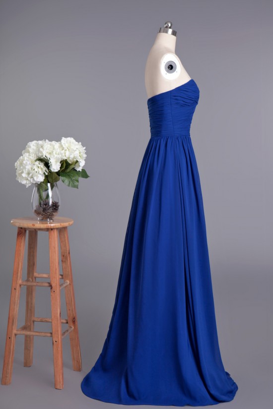 A-Line Sweetheart Long Blue Chiffon Prom Evening Formal Dresses ED010959 A-Line Sweetheart Long Blue Chiffon Prom Evening Formal Dresses ED010959