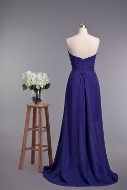 A-Line Sweetheart Split-Front Beaded Lace and Chiffon Prom Evening Formal Dresses ED010963