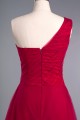 A-Line One-Shoulder Long Tulle Prom Evening Formal Dresses ED010964