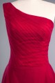 A-Line One-Shoulder Long Tulle Prom Evening Formal Dresses ED010964