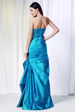 Strapless Long Blue Prom Evening Formal Dresses ED010969