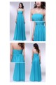 Empire Strapless Long Blue Chiffon Prom Evening Formal Dresses Maternity Dresses ED010973