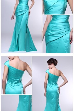 Trumpet/Mermaid One-Shoulder Long Prom Evening Formal Dresses ED010975