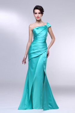 Trumpet/Mermaid One-Shoulder Long Prom Evening Formal Dresses ED010975
