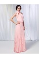 Sheath/Column High-Neck Beaded Long Pink Chiffon Prom Evening Formal Dresses ED010976 Sheath/Column High-Neck Beaded Long Pink Chiffon Prom Evening Formal Dresses ED010976