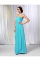 A-Line Sweetheart Long Blue Chiffon Prom Evening Formal Dresses Bridesmaid Dresses ED010984