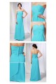 A-Line Sweetheart Long Blue Chiffon Prom Evening Formal Dresses Bridesmaid Dresses ED010984