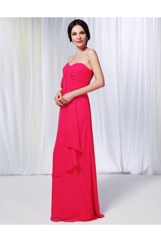 A-Line Sweetheart Long Chiffon Prom Evening Formal Dresses ED010985