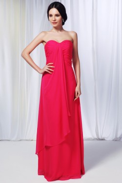 A-Line Sweetheart Long Chiffon Prom Evening Formal Dresses ED010985