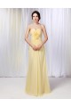 A-Line Sweetheart Long Yellow Chiffon Prom Evening Formal Dresses ED010986