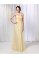 A-Line Sweetheart Long Yellow Chiffon Prom Evening Formal Dresses ED010986