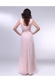 A-Line Long Pink Chiffon Prom Evening Formal Dresses ED010987