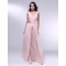 A-Line Long Pink Chiffon Prom Evening Formal Dresses ED010987