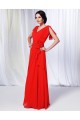 A-Line V-Neck Long Chiffon Prom Evening Formal Dresses ED010988