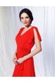 A-Line V-Neck Long Chiffon Prom Evening Formal Dresses ED010988
