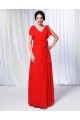 A-Line V-Neck Long Chiffon Prom Evening Formal Dresses ED010988