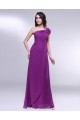 A-Line One-Shoulder Long Purple Chiffon Prom Evening Formal Dresses ED010989