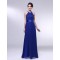 A-Line Long Blue Chiffon Prom Evening Formal Dresses Bridesmaid Dresses ED010990
