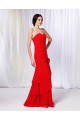 A-Line Sweetheart Long Red Chiffon Prom Evening Formal Dresses ED010992