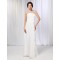 A-Line Strapless Long White Chiffon Prom Evening Formal Dresses ED010994