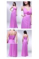 A-Line V-Neck Spaghetti Strap Long Chiffon Prom Evening Formal Dresses ED010995