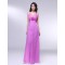 A-Line V-Neck Spaghetti Strap Long Chiffon Prom Evening Formal Dresses ED010995