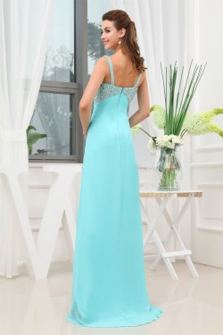A-Line Asymmetrical Spaghetti Straps Chiffon Prom/Formal Evening Dresses 02020001