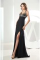 A-Line Brush Sweep Train Halter Chiffon Long Black Prom Evening Formal Dresses 02020007 A-Line Brush Sweep Train Halter Chiffon Long Black Prom Evening Formal Dresses 02020007