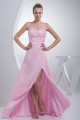 A-Line Chiffon Beading Sleeveless Long Pink Prom/Formal Evening Dresses 02020008 A-Line Chiffon Beading Sleeveless Long Pink Prom/Formal Evening Dresses 02020008