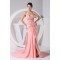 Sheath/Column Chiffon Court Train Long Pink Prom/Formal Evening Dresses 02020009