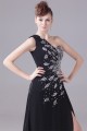 A-Line Chiffon One-Shoulder Beaded Long Black Prom/Formal Evening Dresses 02020011 A-Line Chiffon One-Shoulder Beaded Long Black Prom/Formal Evening Dresses 02020011