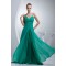 A-Line Chiffon Spaghetti Strap Long Green Prom/Formal Evening Maternity Dresses 02020014