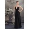 A-Line Floor-Length Halter Beading Chiffon Long Black Prom/Formal Evening Dresses 02020017
